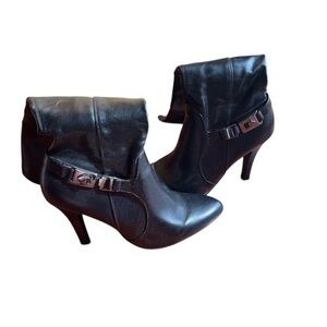 Elegant Black Leather Ankle Boots